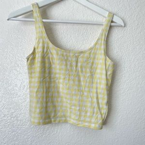 Yellow gingham crop top